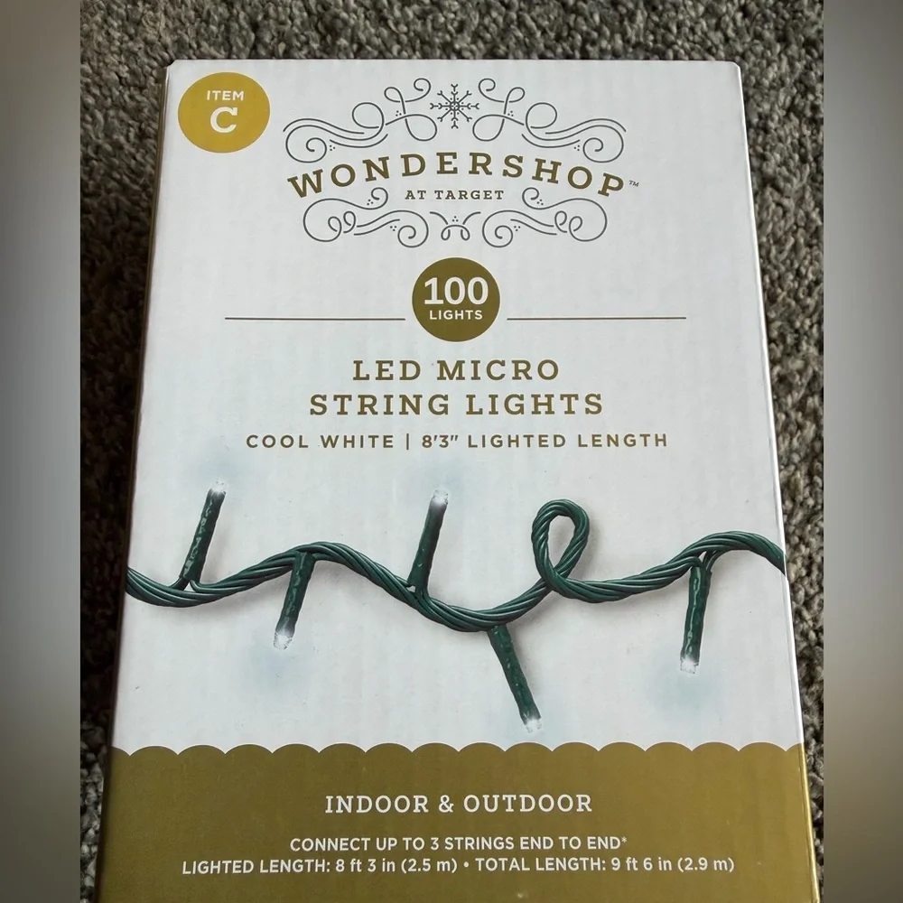Wondershop Cool White LED Micro String Lights